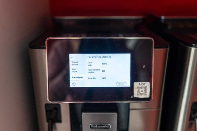 statistiques machine à café De'Longhi PrimaDona Soul