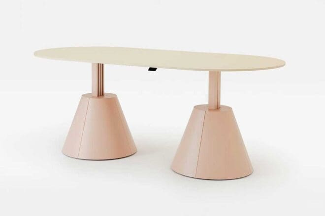 bureau assis-debout Follow Meeting Cone Large de Mara