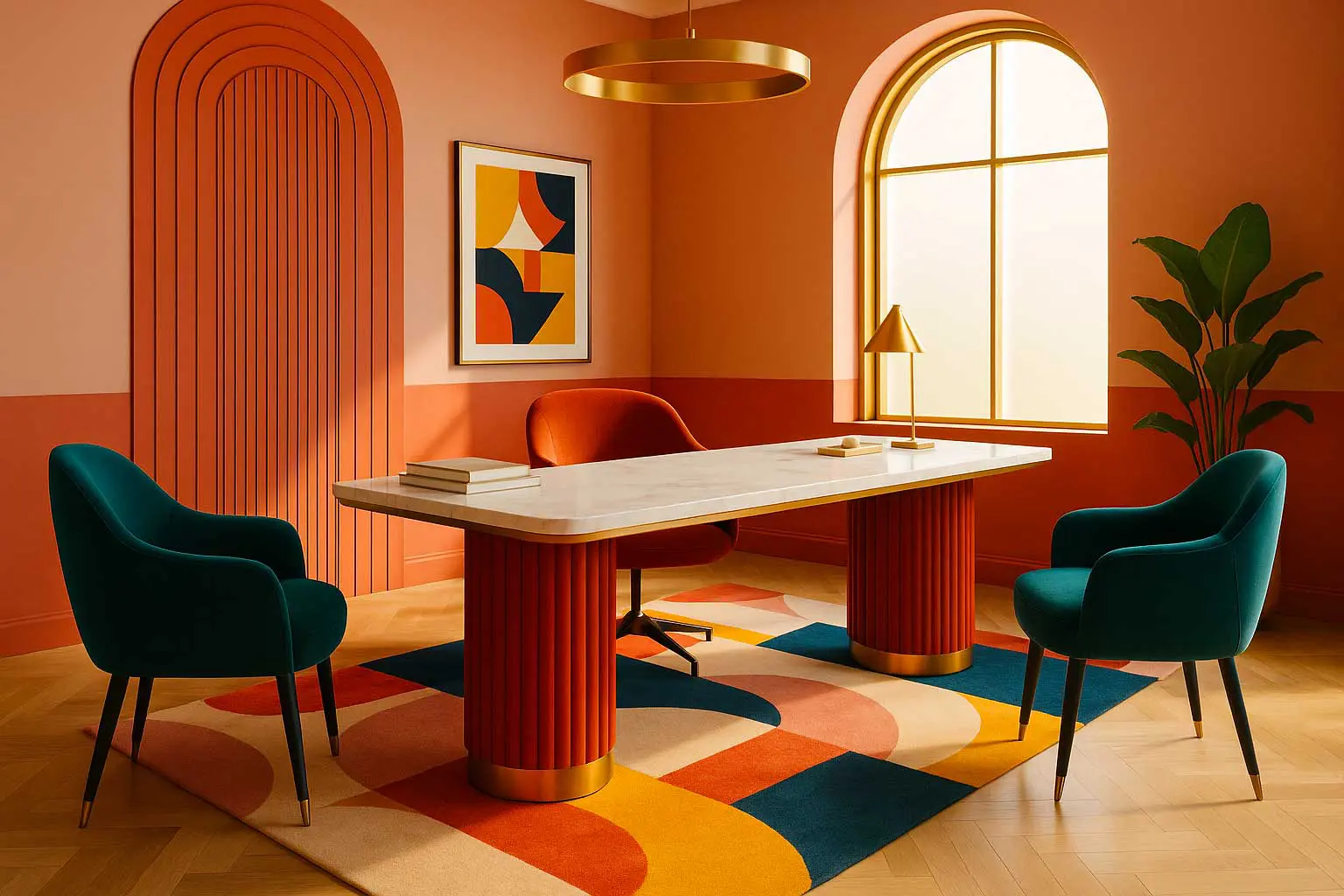 Un bureau d'inspiration Art Déco